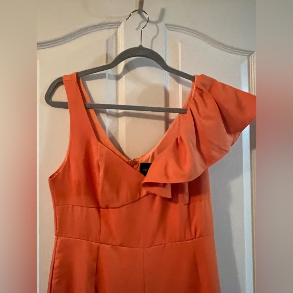 π 4 for $40 π DO+BE Orange Ruffle Jumpsuit - Picture 9 of 10